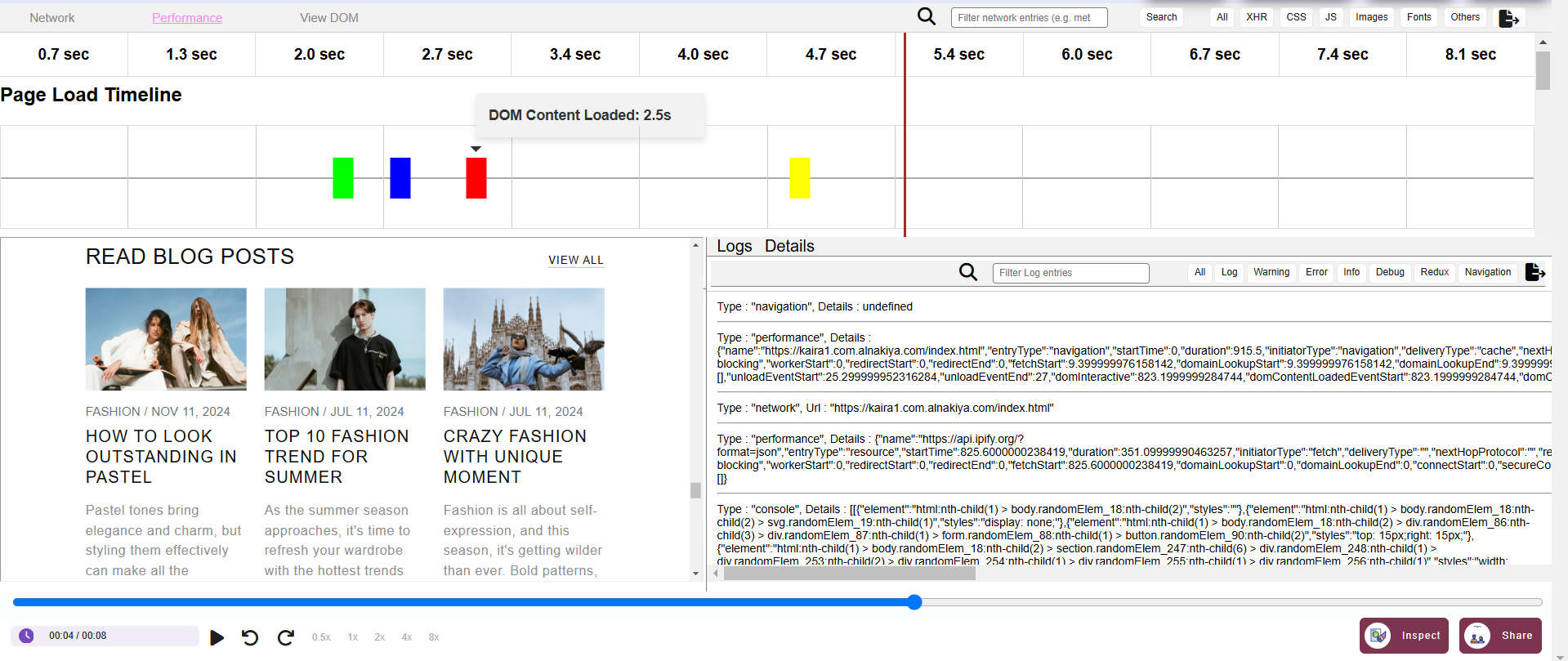 Page Load Timeline